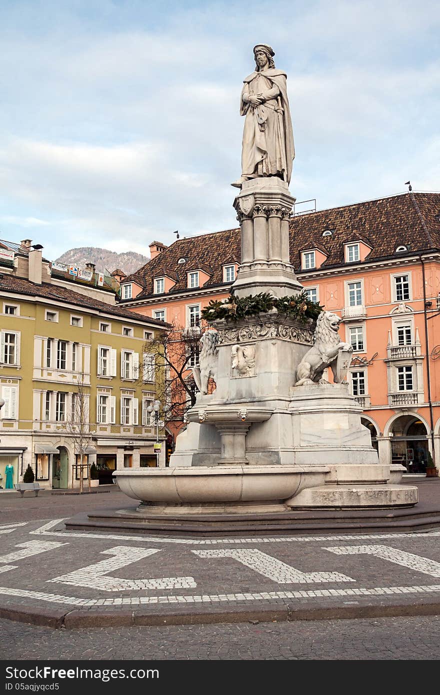 The Walther monument in Bolzano.