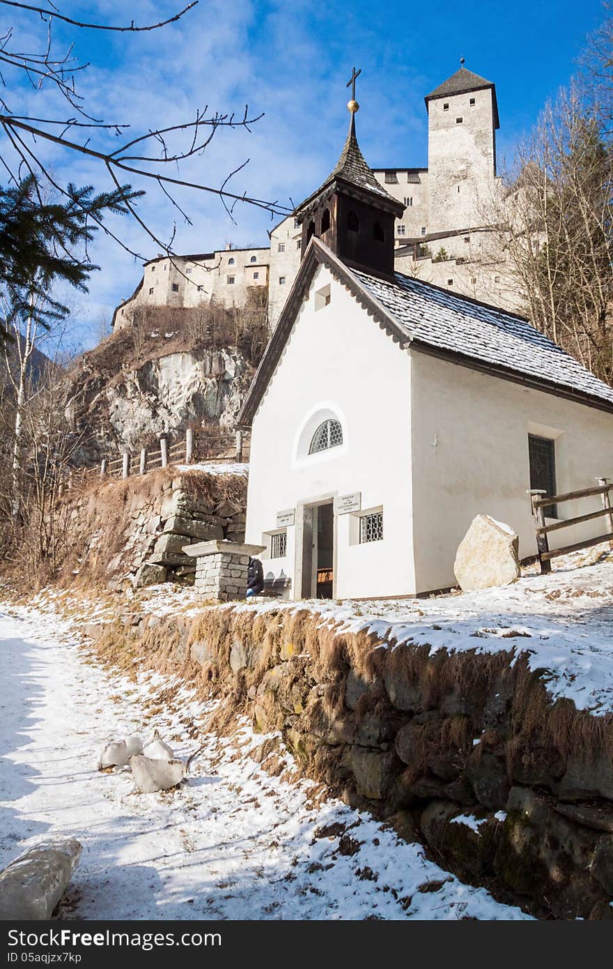 Church on the alps in campo tures. Church on the alps in campo tures