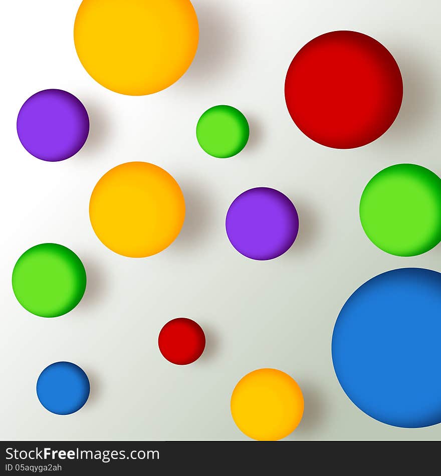 Colorful balls over white background. Colorful balls over white background