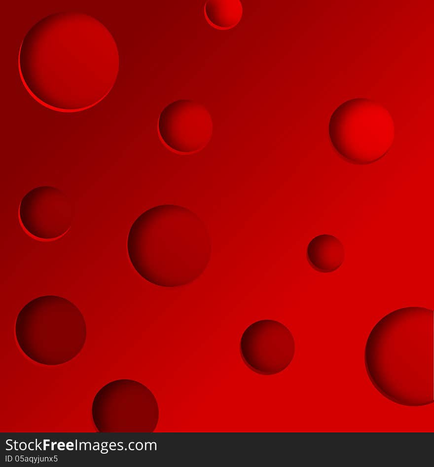 Red holes over red background. Red holes over red background