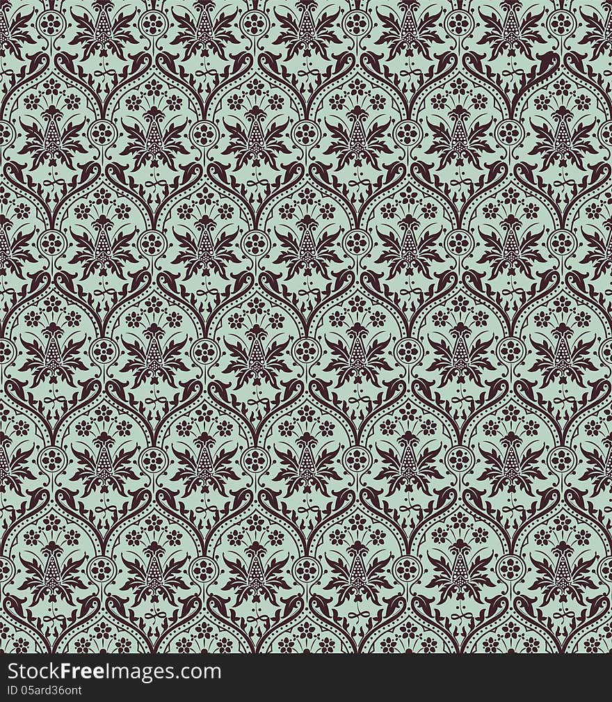 Excellent seamless floral pattern background