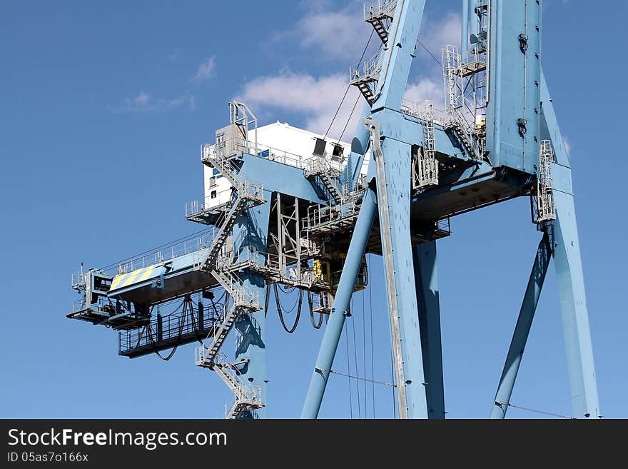 Crane working in the port of Alicante; Spain.