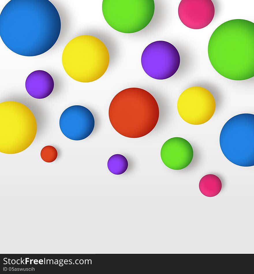 Colorful balls over white background. Colorful balls over white background