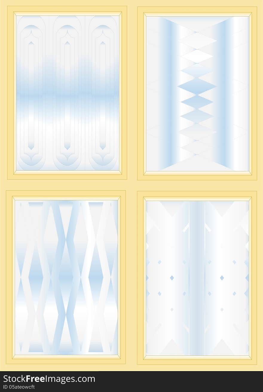 Types of corrugated glass.