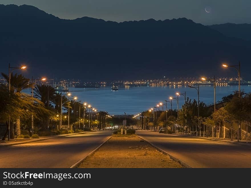 Just Before Dawn, Eilat, Israel