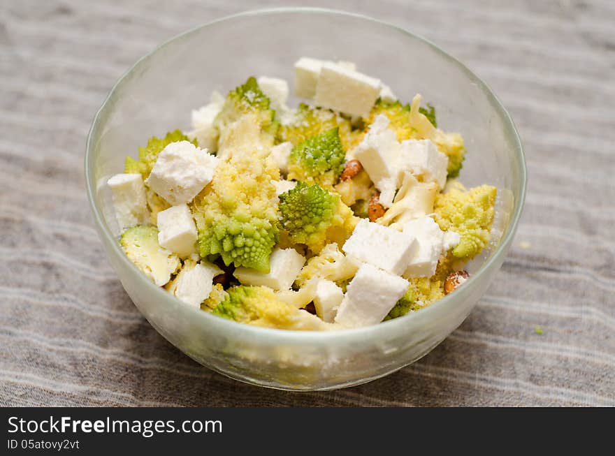 Romanesco And Romanian Cheese Salad