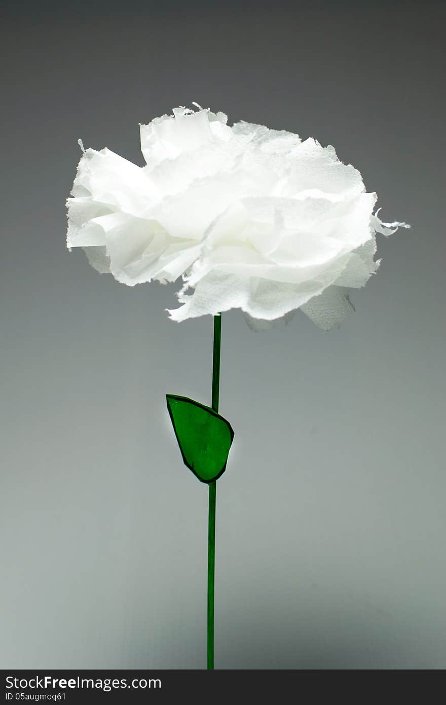 Flower of white paper