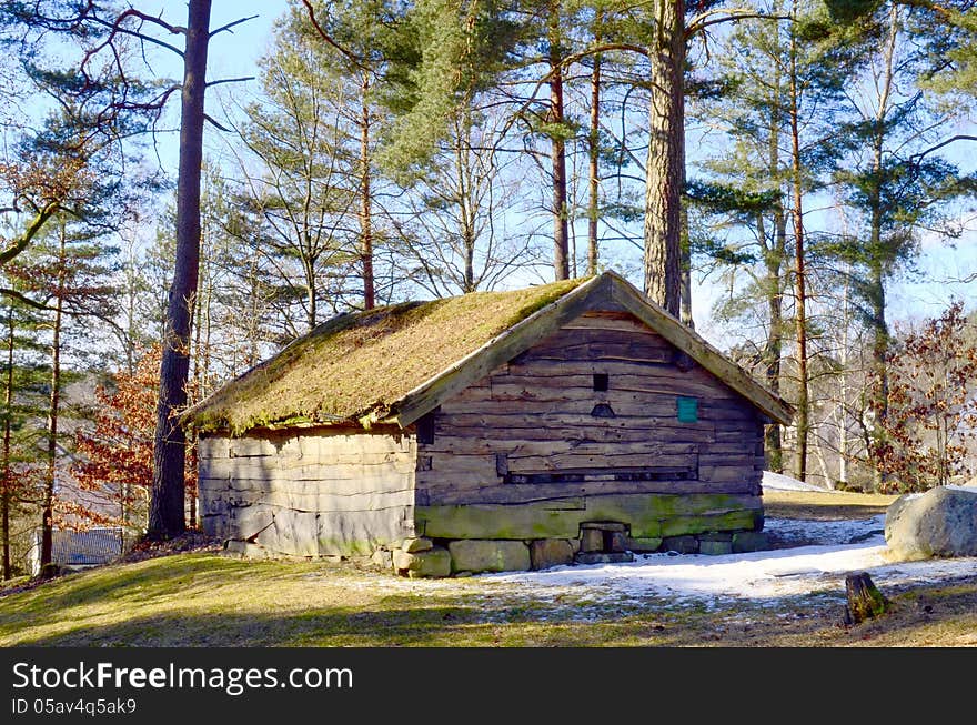 Background old  house