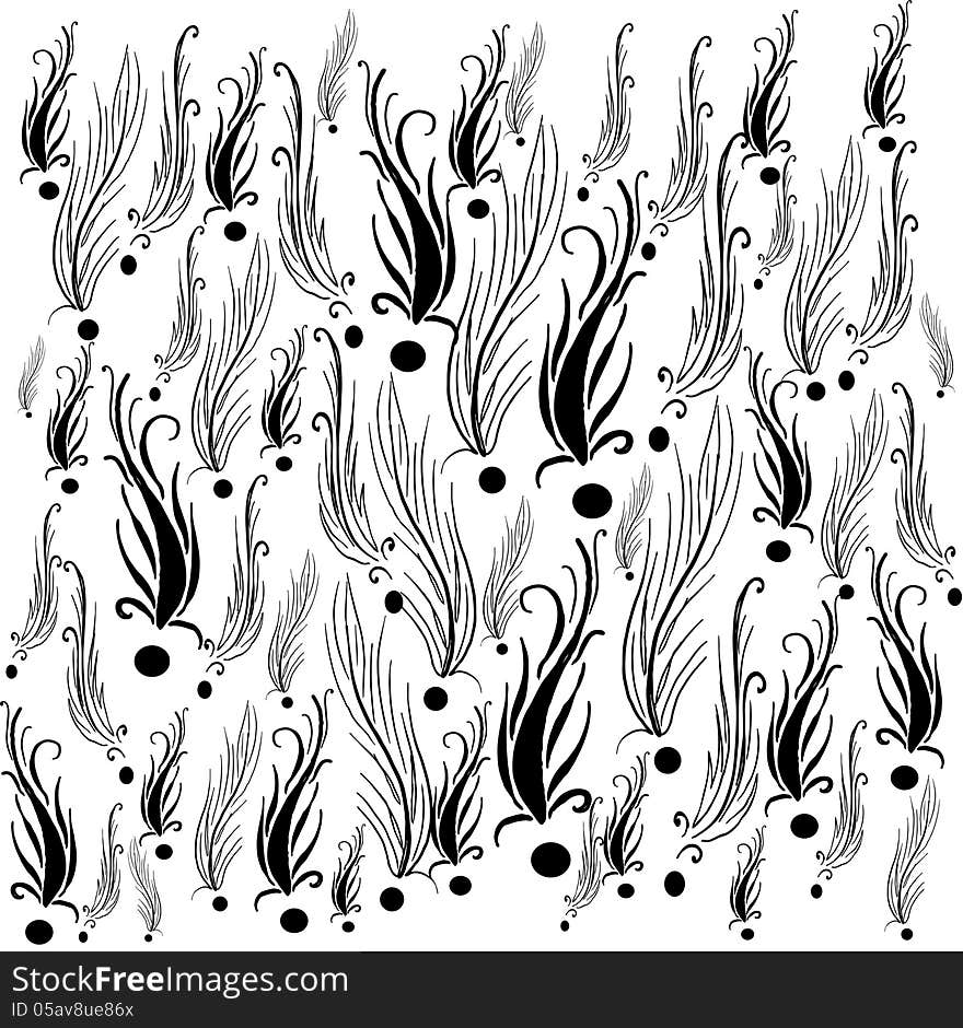 Vector background of beautiful vintage feathers. Vector background of beautiful vintage feathers