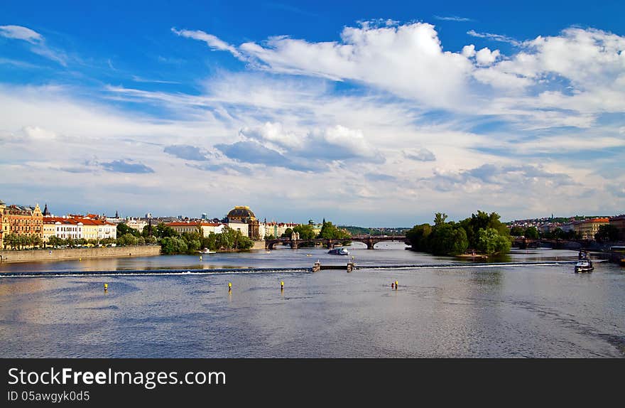 Vltava River In Prague