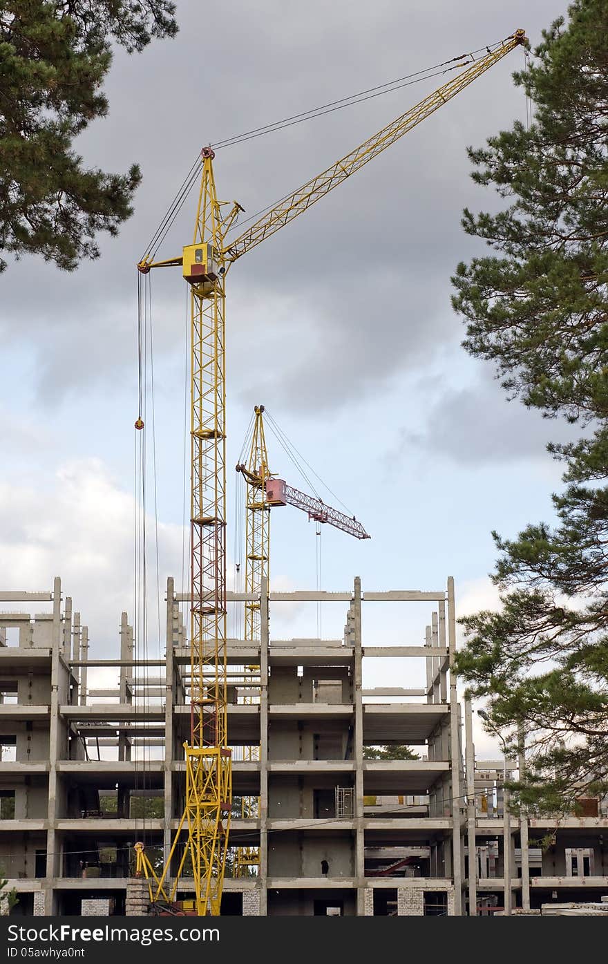 Construction crane.