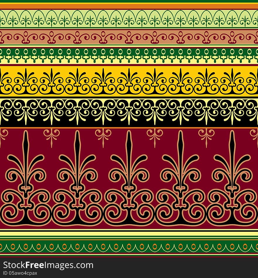 Vector seamless background with mauritan ornament pattern. Vector seamless background with mauritan ornament pattern