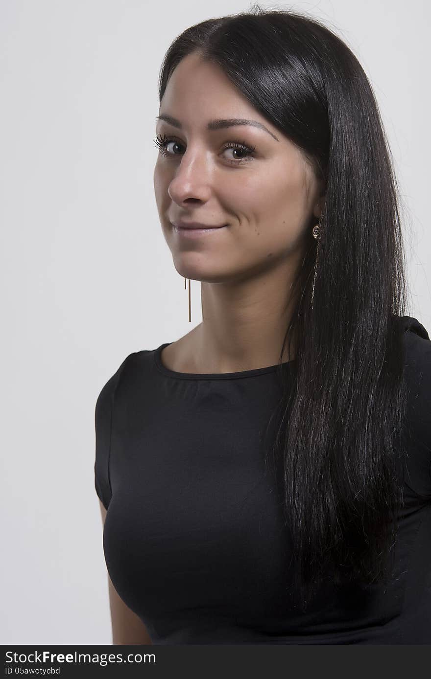 Studio Portrait Of Smiling Beauty