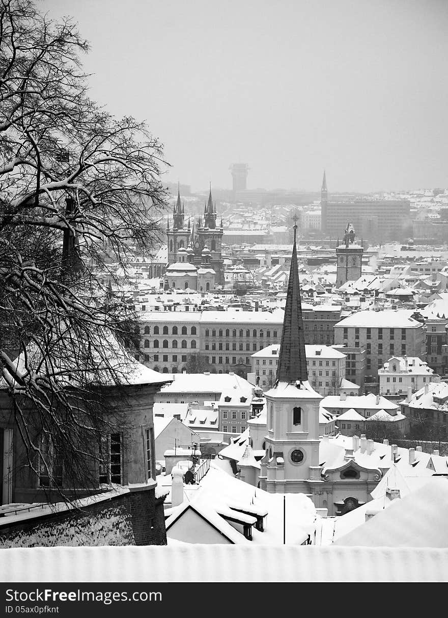 Prague in winter