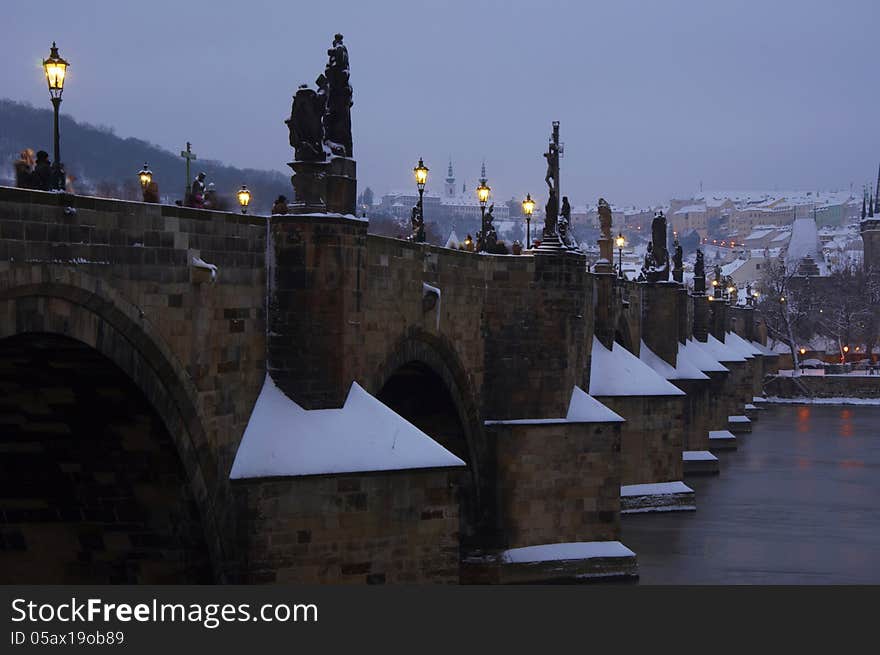 Prague in winter