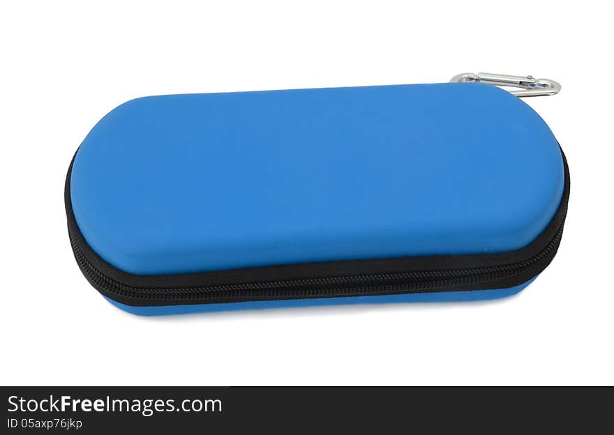 Blue bag for storage of the game console