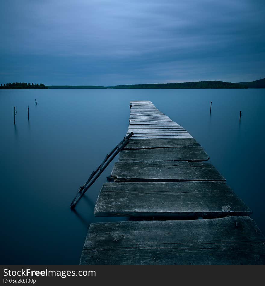 Aged wooden pier