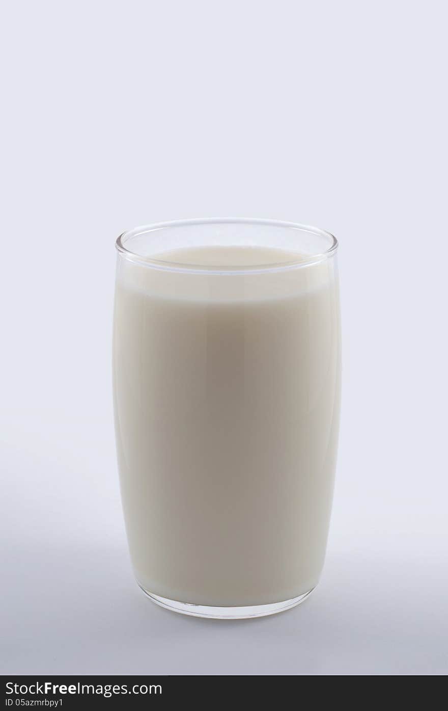 Glass of milk with clipping path