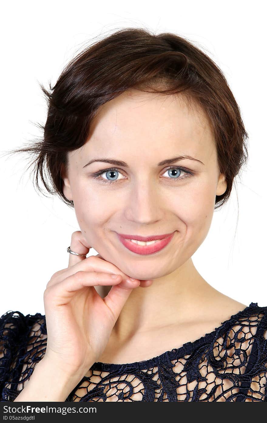 Close up portrait of young beauty girl