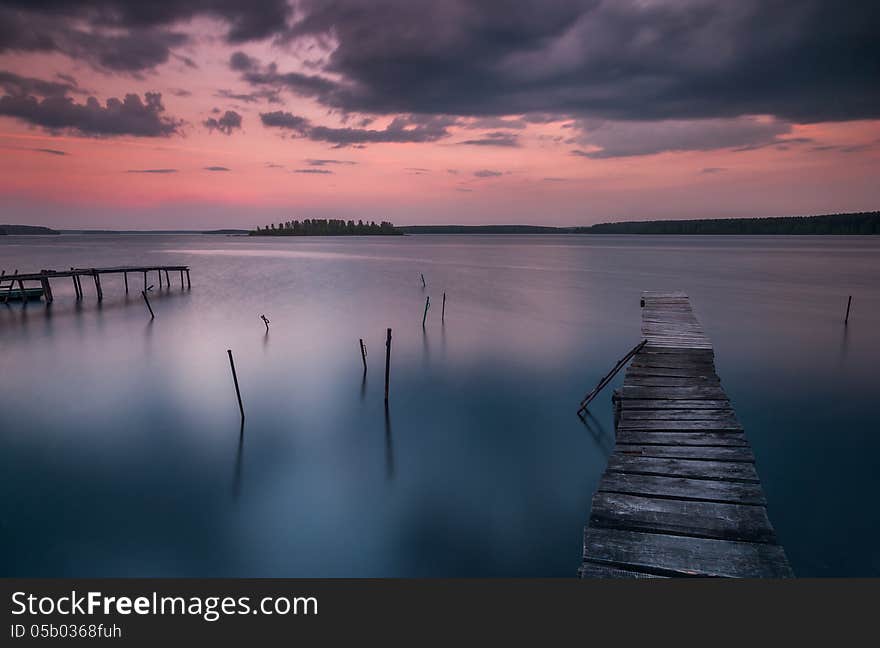 Pier At Sunset