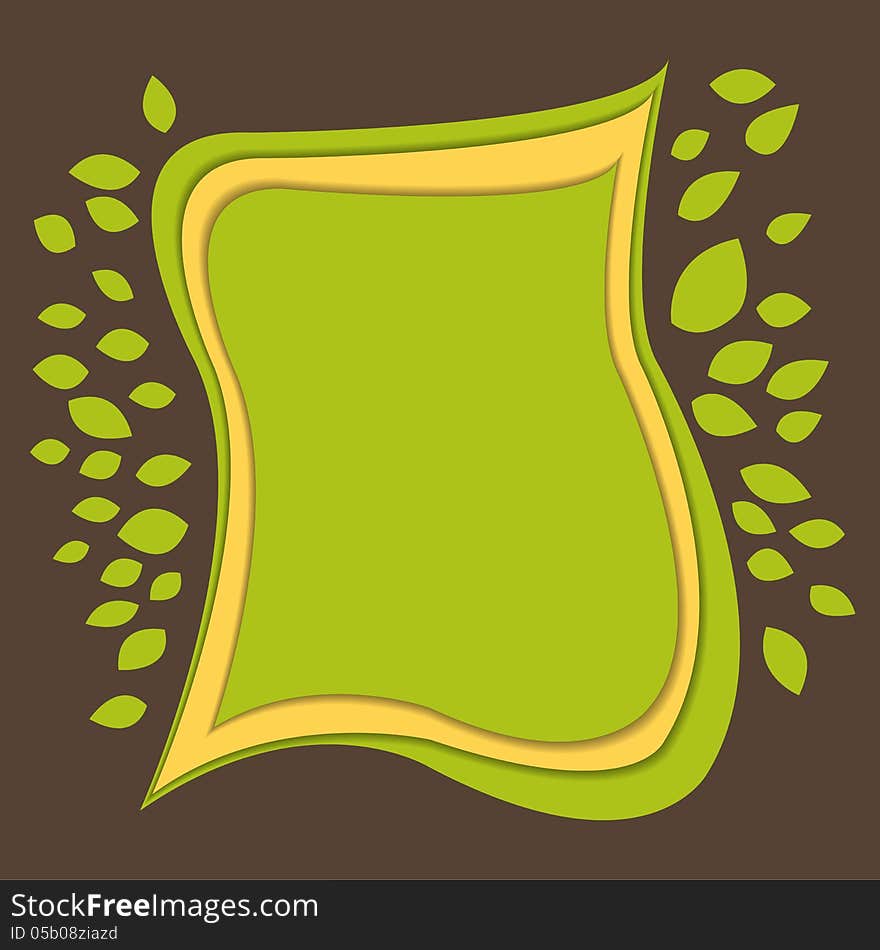 Green Banner Paper Cut