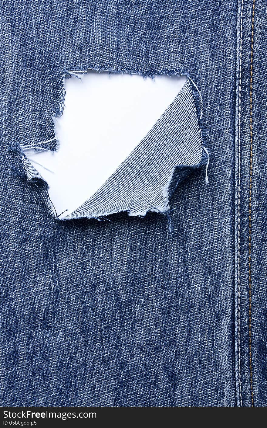 Background - Jeans With Holes And Place For Text