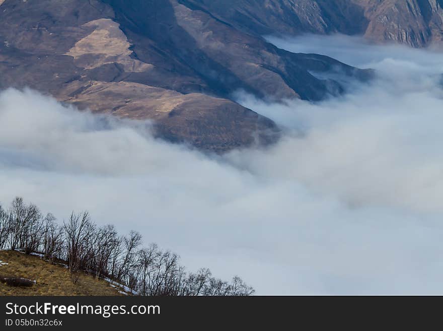 Mountains in the cloud