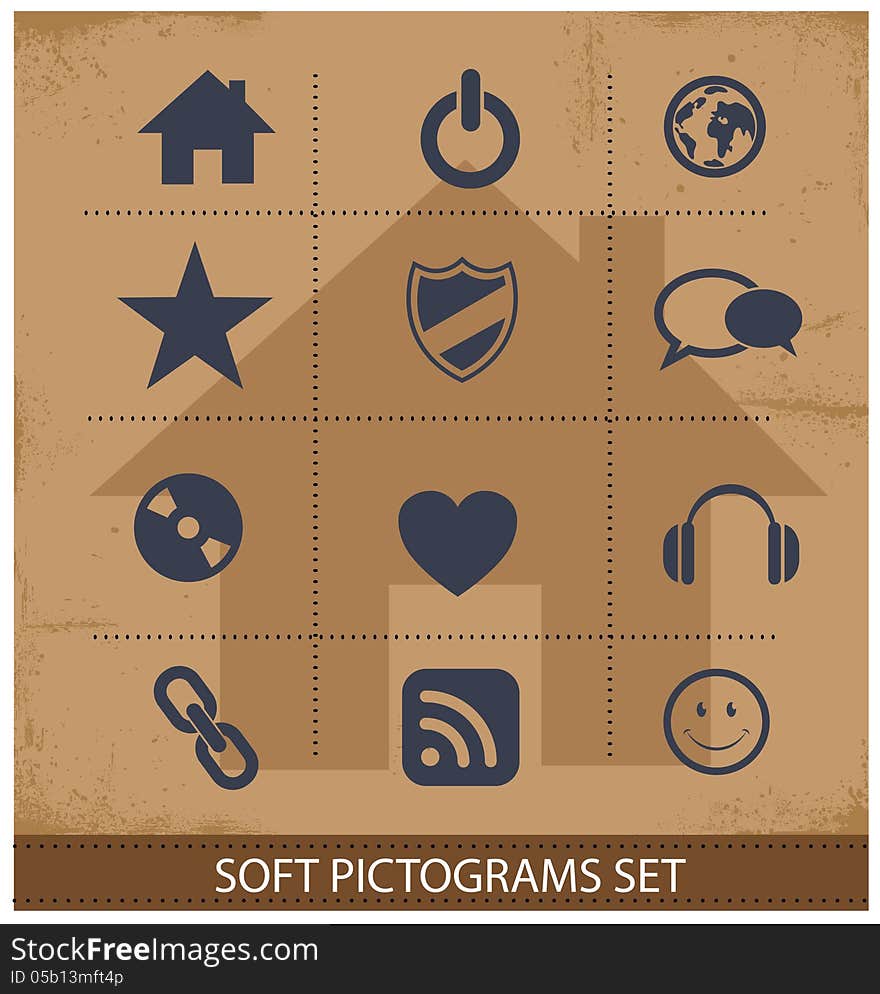 Web Software Pictogram Symbols Set