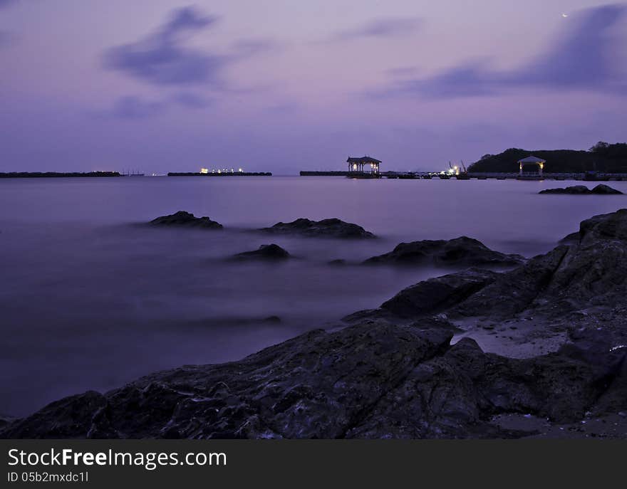 Sunrise at Sichang island, chonburi,Thailand