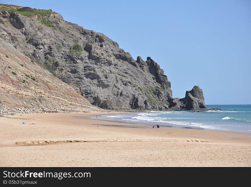 Beach of Luz, Algarve, Portugal, Europe