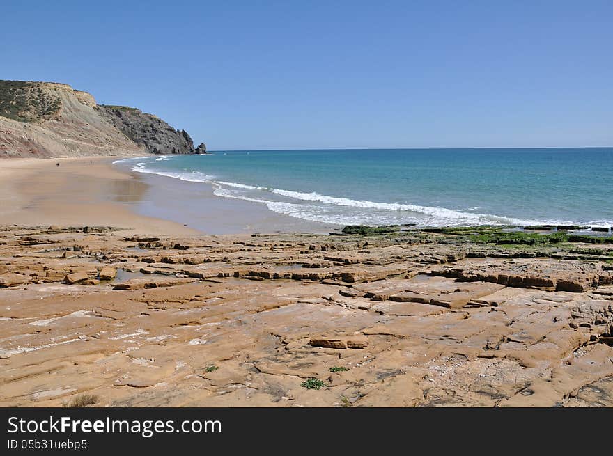 Beach Of Luz, Algarve, Portugal, Europe