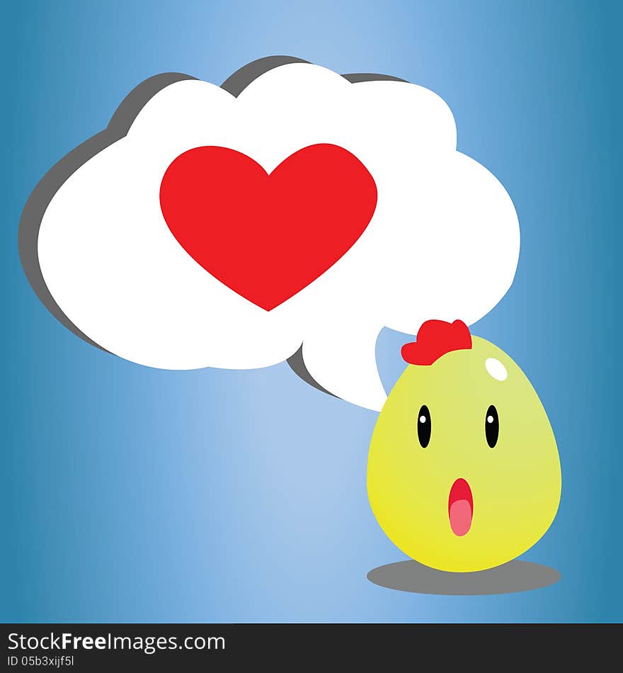 Easter Chicken egg cartoon. Vector illustration for your happy
