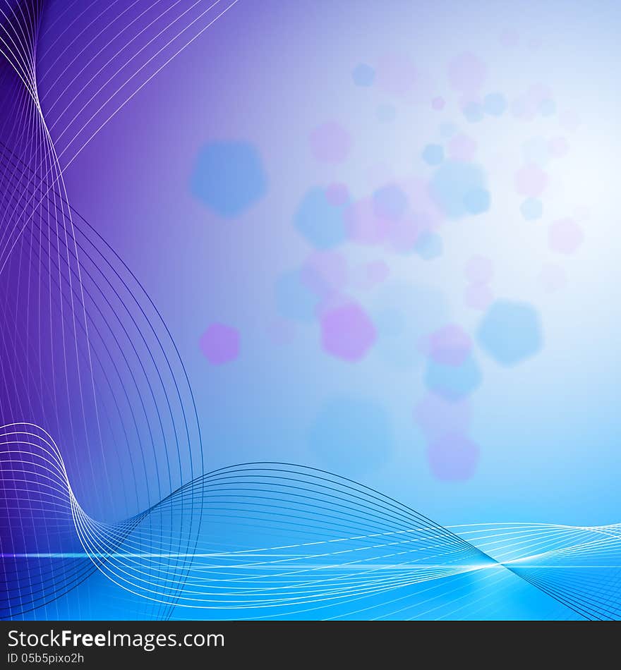 Abstract backgrounds with glowing lines and bokeh for your design