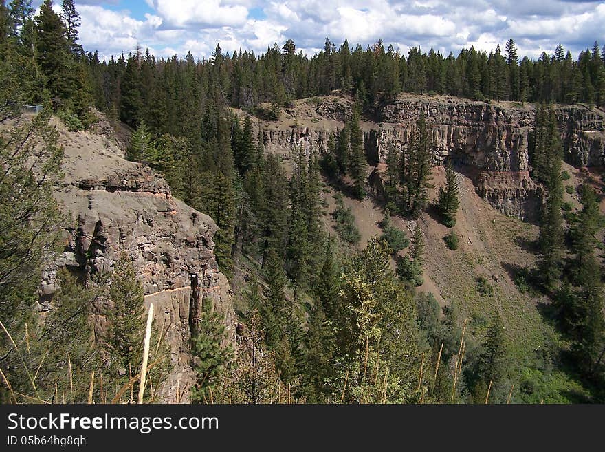 Painted Chasm in Chasm Provincial Park. The 141 ha. Chasm Provincial Park is located 15 km/9mi north of Clinton and 4 km/ 2.5 mi off Hwy 97 in the Cariboo Region of central British Clumbia, Canada. Painted Chasm in Chasm Provincial Park. The 141 ha. Chasm Provincial Park is located 15 km/9mi north of Clinton and 4 km/ 2.5 mi off Hwy 97 in the Cariboo Region of central British Clumbia, Canada.