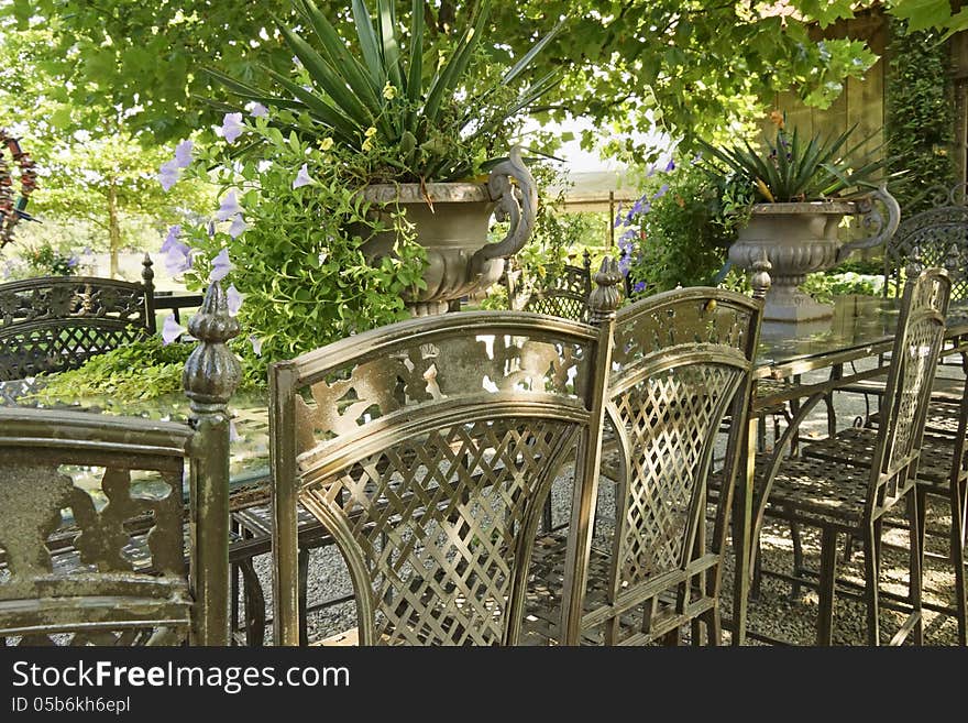 Table and chairs for outdoor dining