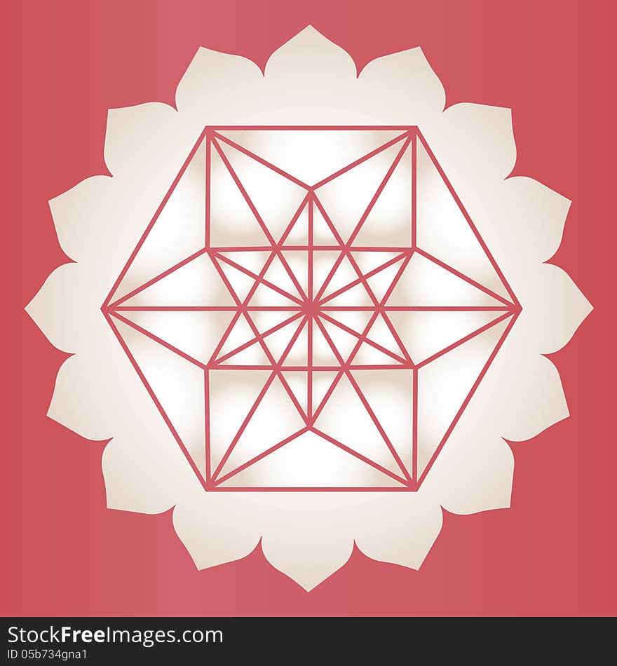 Star Tetrahedron Lotus Print