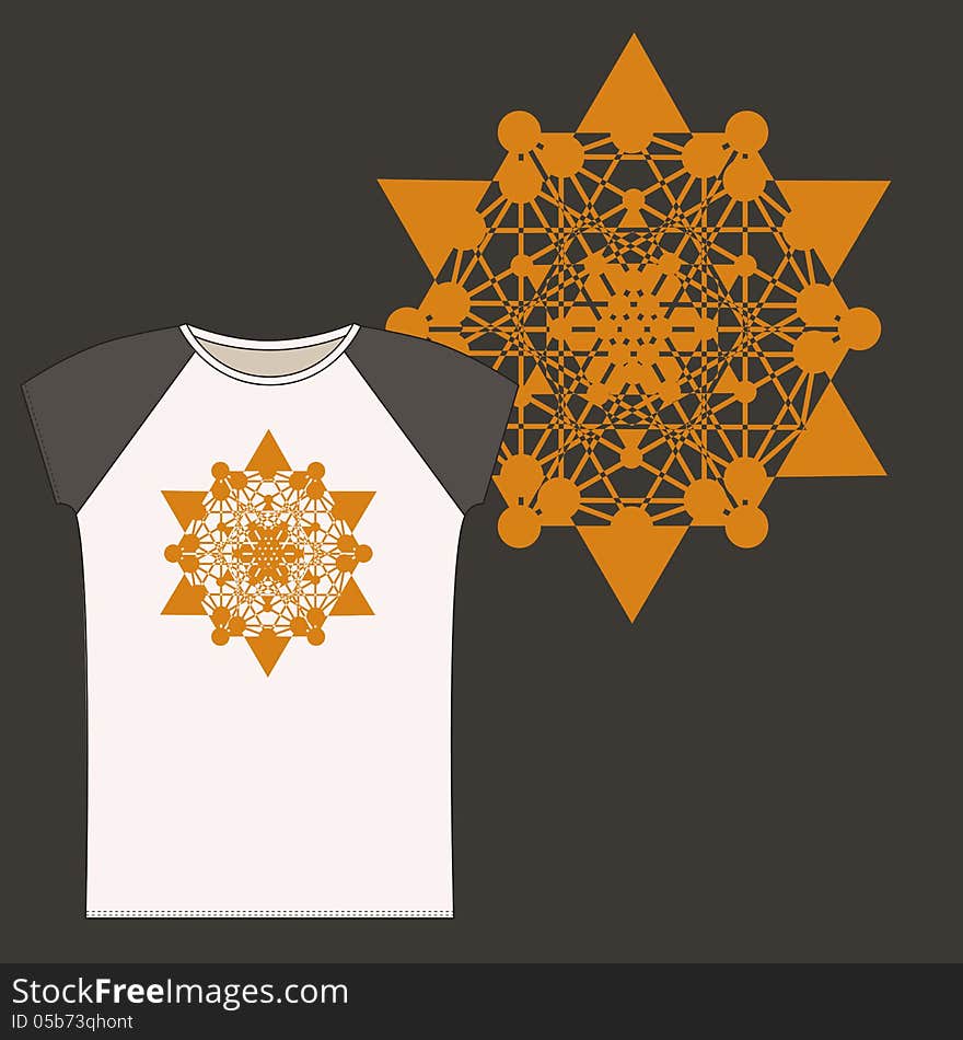 T-shirt  with Star Tetrahedron