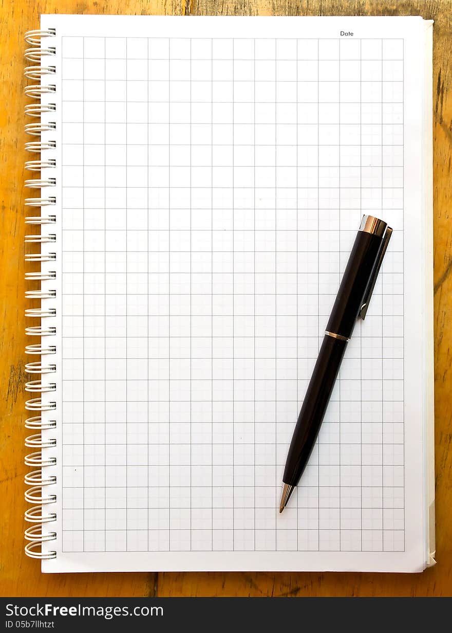 The cross line Note book and black pen