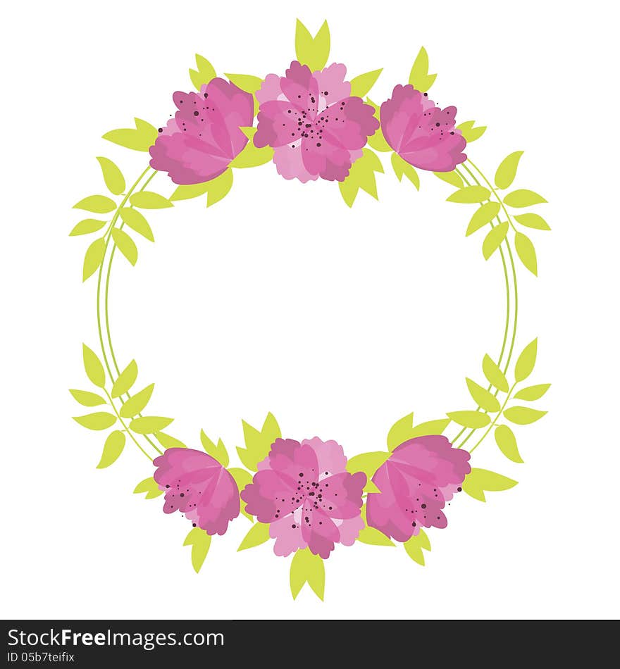 Vector summer background with flowers. Vector summer background with flowers