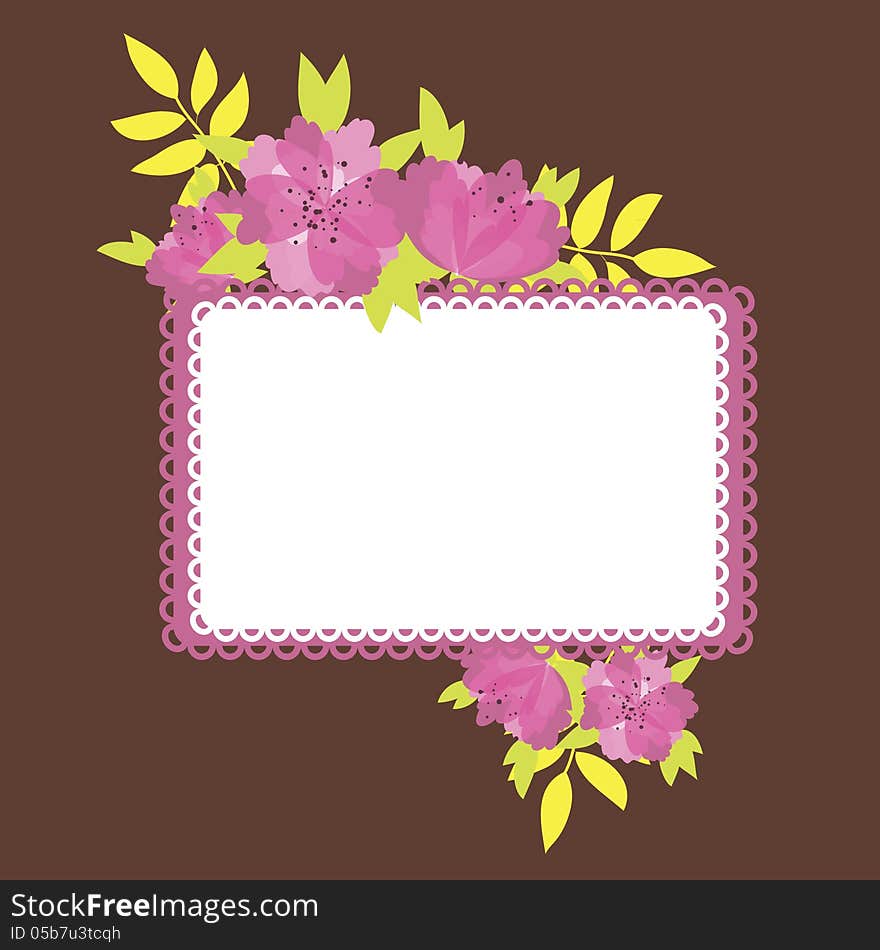 Vector summer background with flowers. Vector summer background with flowers