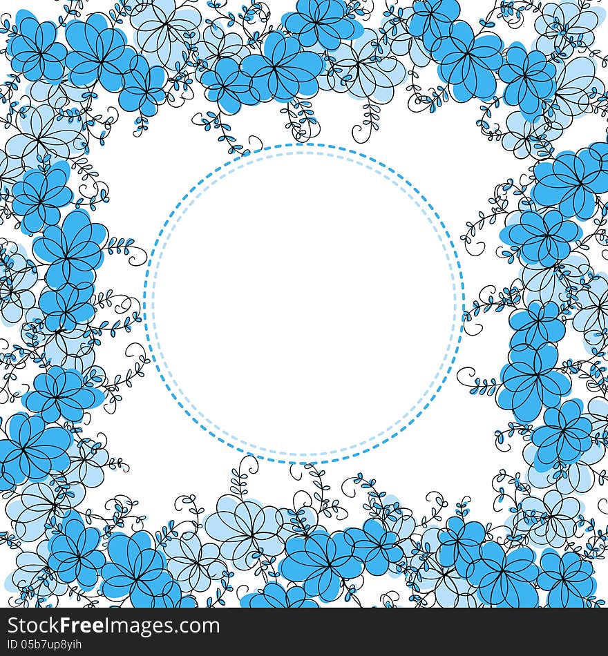 Vector summer background with flowers. Vector summer background with flowers