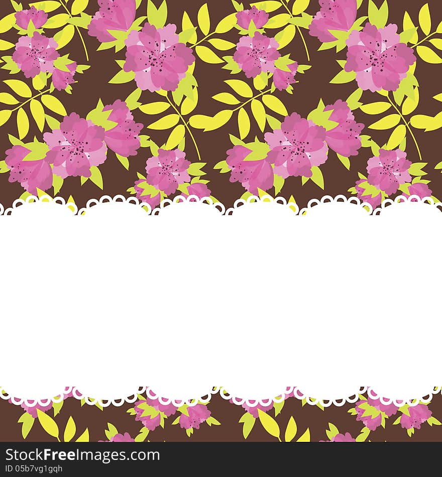 Vector summer background with flowers. Vector summer background with flowers