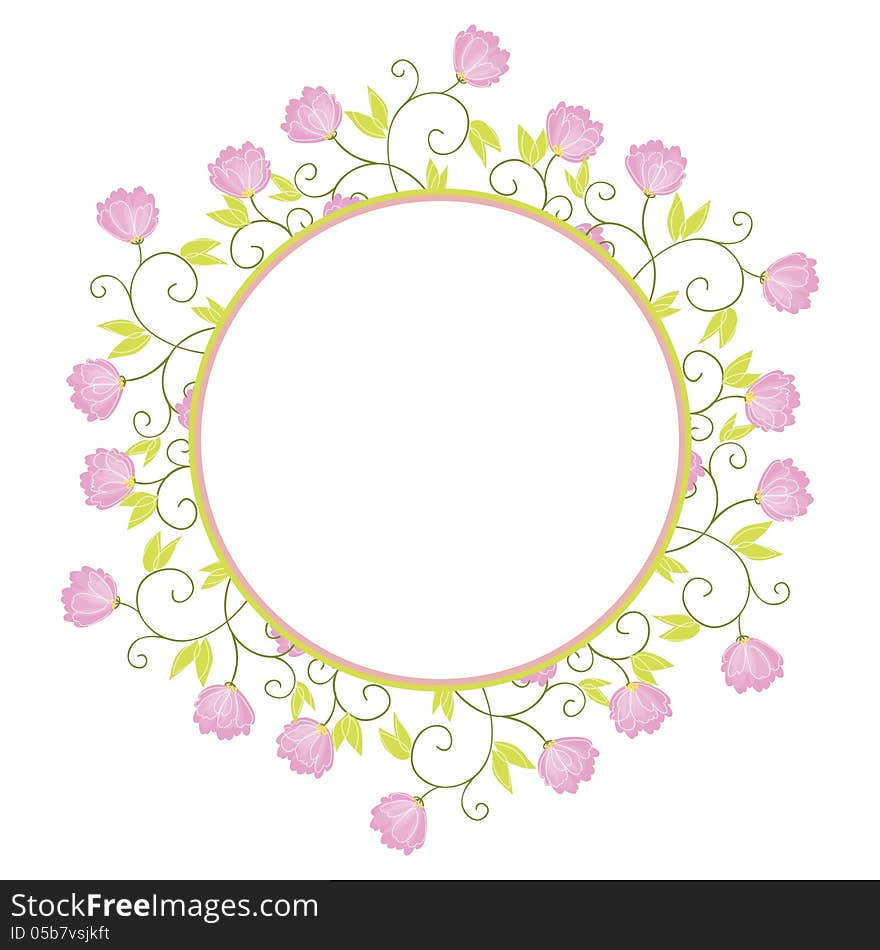 Vector summer background with flowers. Vector summer background with flowers