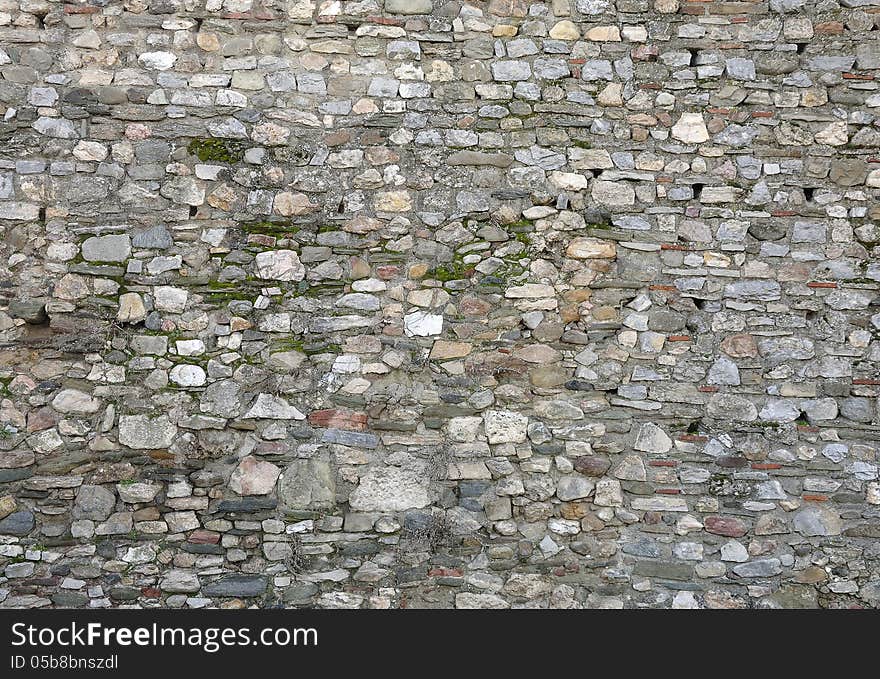 Wall Structure Of An Ottoman Fortress Kale In Skopje