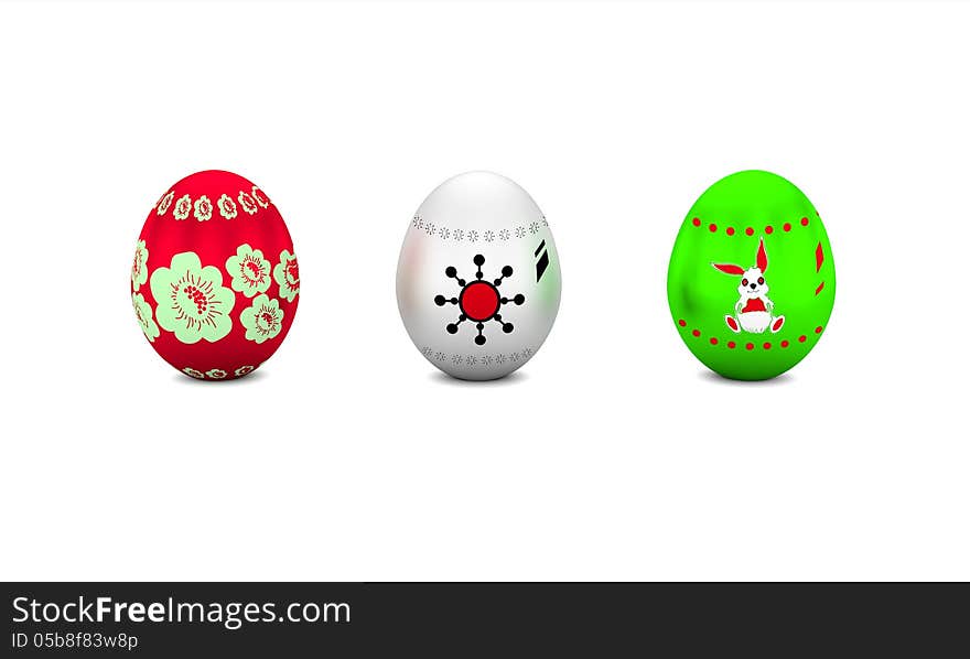 Decorated easter eggs