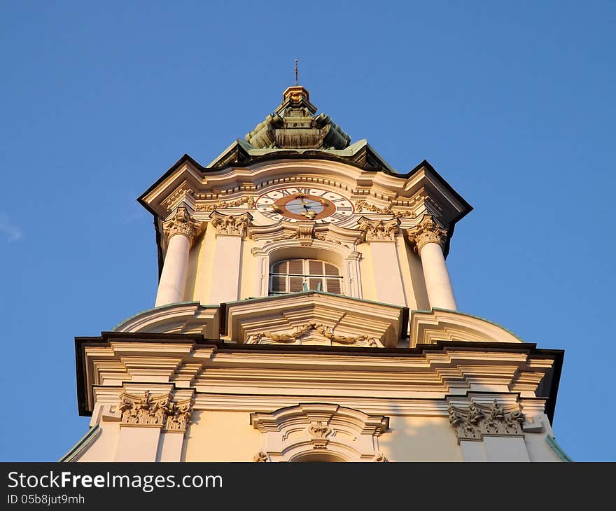 Church Peak on a blue sky from Graz,Austria