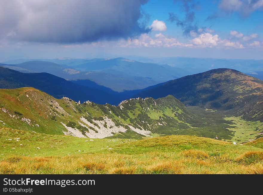 Summer landscape in the mountains