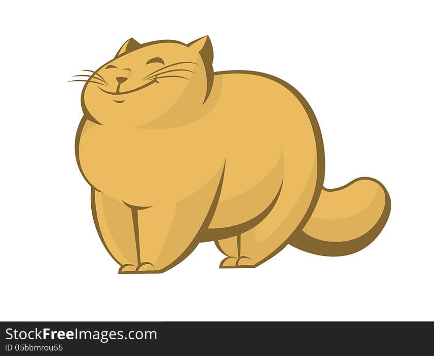 Vector image of big fat lazy cat. Vector image of big fat lazy cat