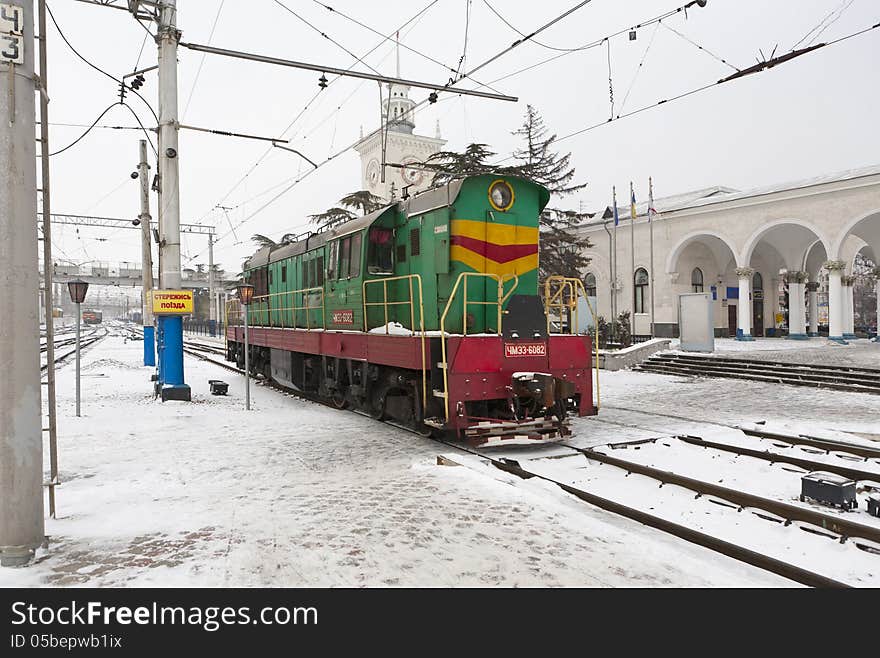 Locomotive in Simferopol, Crimea, Ukraine