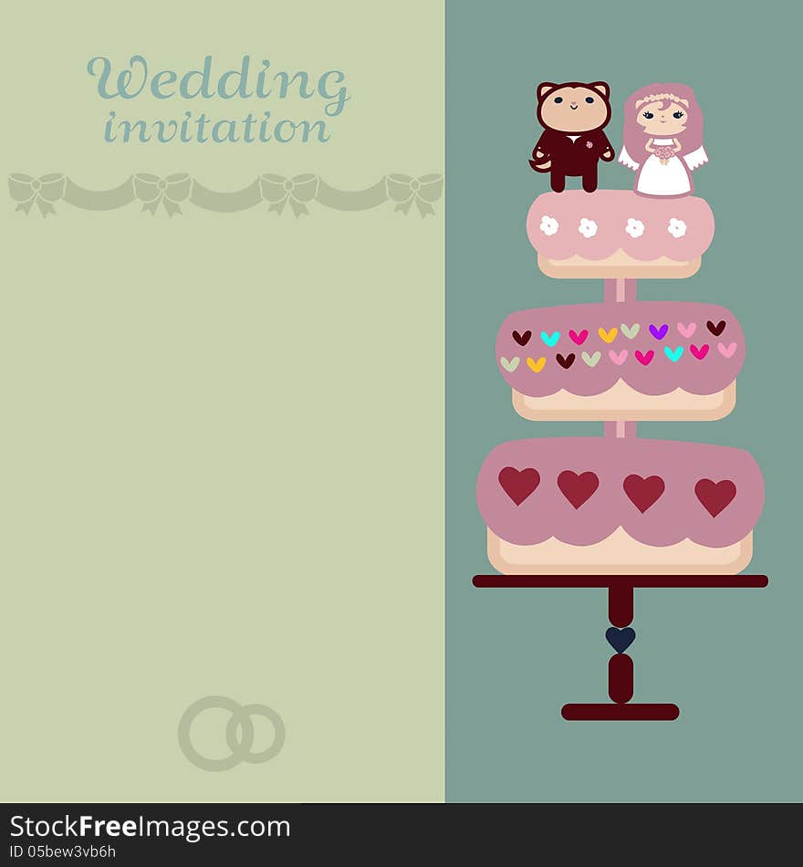 The Wedding Invitation Vector Card